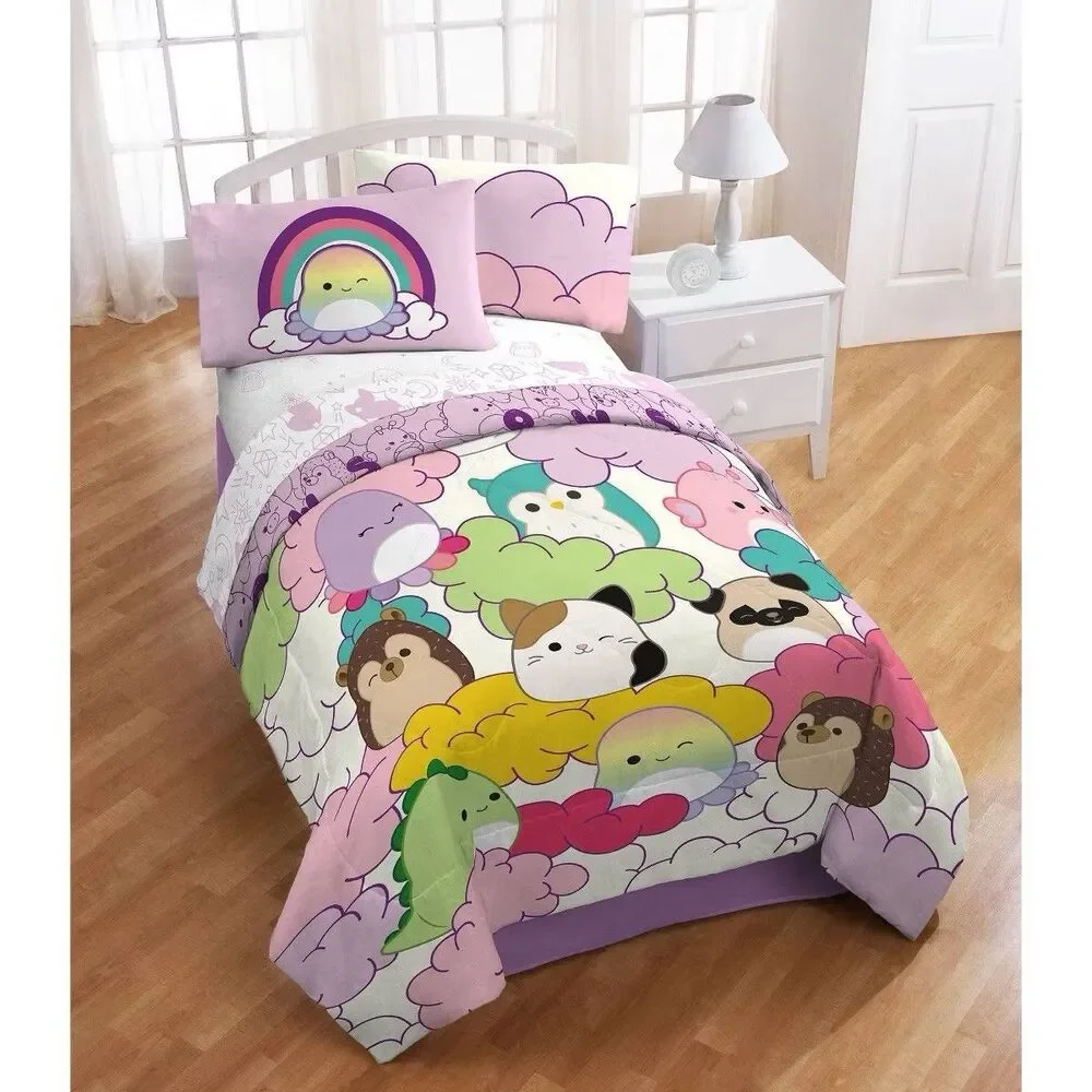 Squishmallows Twin Reversible Kids Comforter Plush Blanket NEW